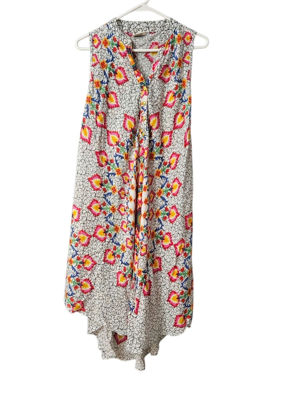 Seven Islands Sleeveless Midi Dress Mandala Print Women Medium Flowy Lightweight
